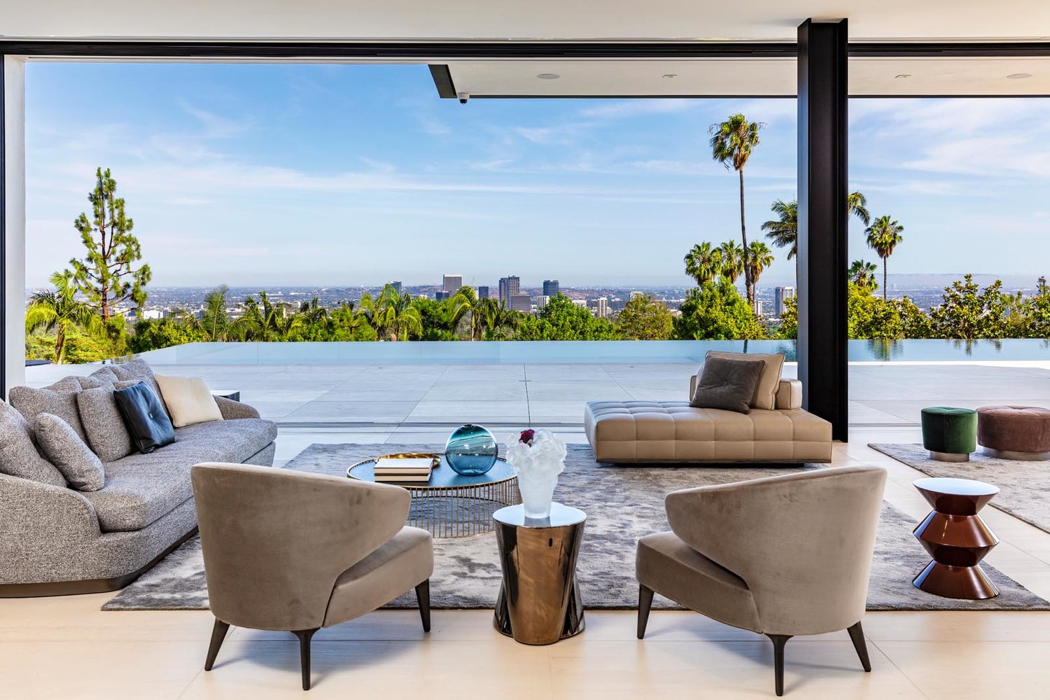 Modern Architectural Pool with Custom Coping